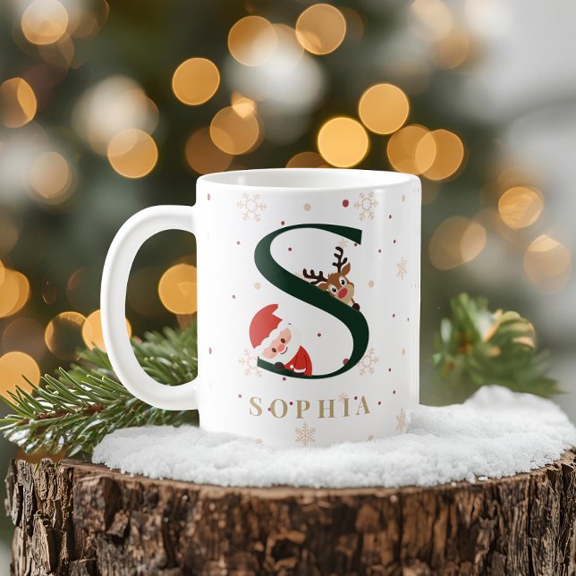 Personalised Christmas Monogram S Mug (Creator Uploaded)