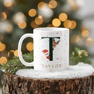 Personalised Christmas Monogram T Mug