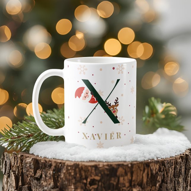 Personalised Christmas Monogram X Mug (Creator Uploaded)