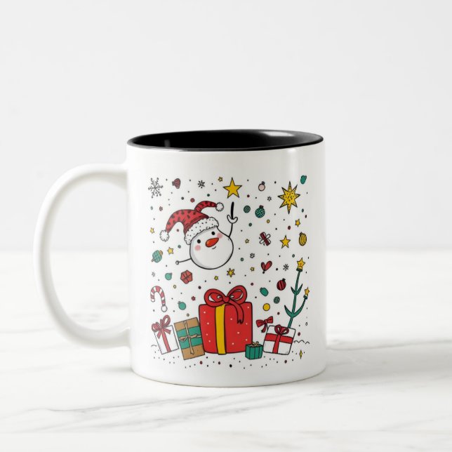 personalised Christmas mug (Left)