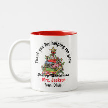 Personalised Christmas Mug for Teacher
