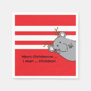 Personalised Christmas Napkins "Merry Christmouse"