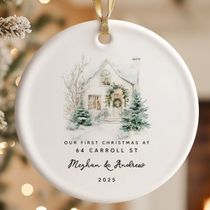 Personalised Christmas New Home Ceramic Ornament