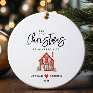 Personalised Christmas New Home Ceramic Ornament