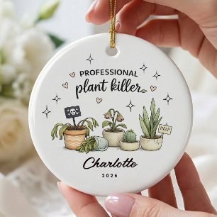 Personalised Christmas New HomeProfessional Plant Ceramic Ornament