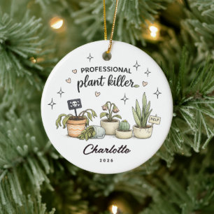 Personalised Christmas New HomeProfessional Plant Ceramic Ornament