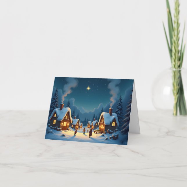 Personalised Christmas North Star 1 Card (Front)