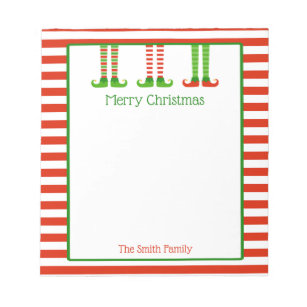 Personalised Christmas Notepad   Festive Elves