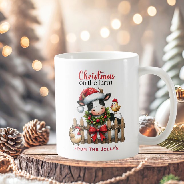 Personalised Christmas on the Farm Animals Coffee Mug (Creator Uploaded)