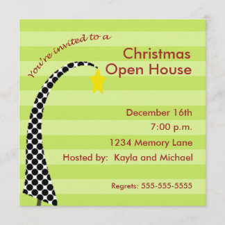Personalised Christmas Open House Invitation