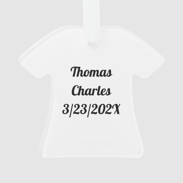 Personalised Christmas Ornament for Child and Baby (Back)