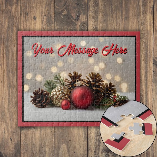 Personalised Christmas Ornament Jigsaw Puzzle (Personalized Christmas Ornament Jigsaw Puzzle)