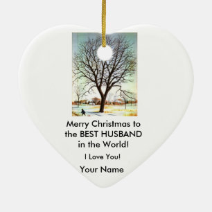 Personalised Christmas Ornament Snow Scene