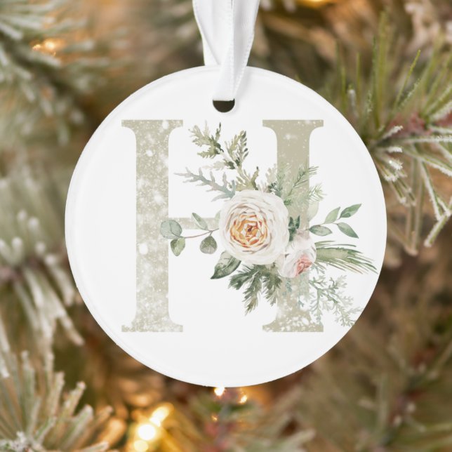 Personalised Christmas ornament with your initials (Tree)