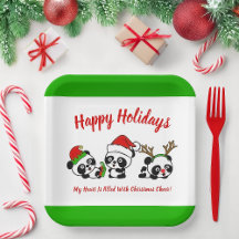 Personalised Christmas Pandas