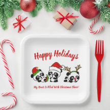 Personalised Christmas Pandas