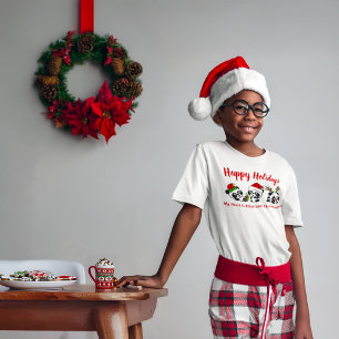 Personalised Christmas Pandas T-Shirt