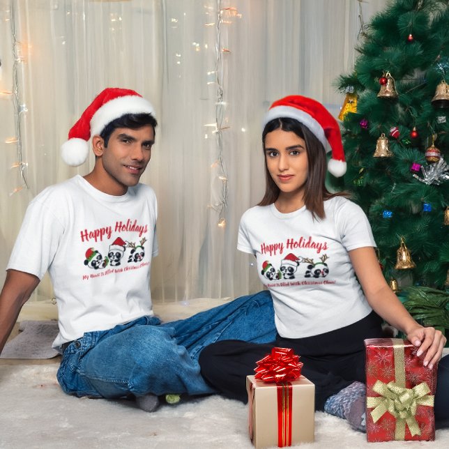 Personalised Christmas Pandas T-Shirt (Creator Uploaded)