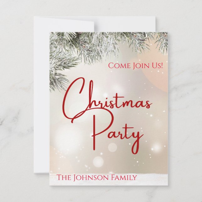 Personalised Christmas Party Invitation (Front)