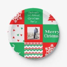 Personalised Christmas Party Plate