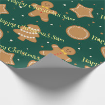 Personalised Christmas pattern wrapping paper