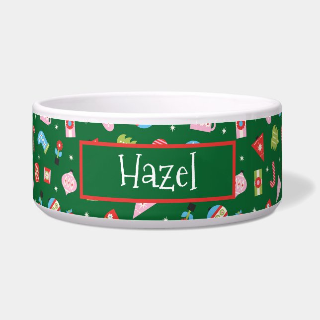 Personalised Christmas Pet Bowl (Front)