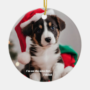 Personalised Christmas Pet Photo Ceramic Ornament