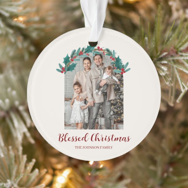 Personalised Christmas Photo Acrylic Ornament (Tree)