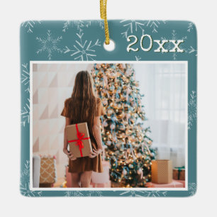 Personalised Christmas Photo Ceramic Ornament