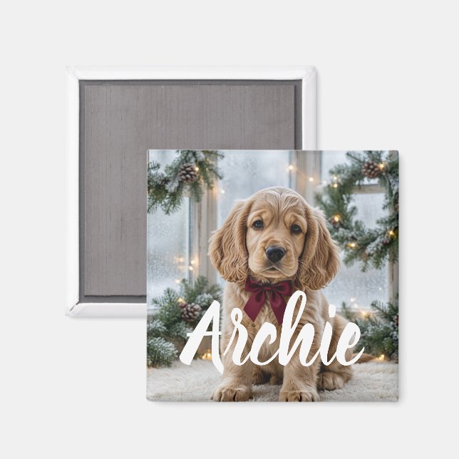 Personalised Christmas Photo magnet (Front/Back)