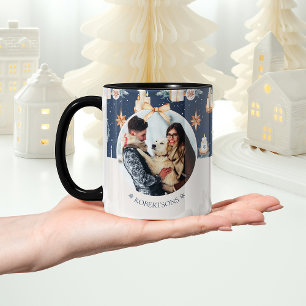 Personalised Christmas Photo Mug with Family Name