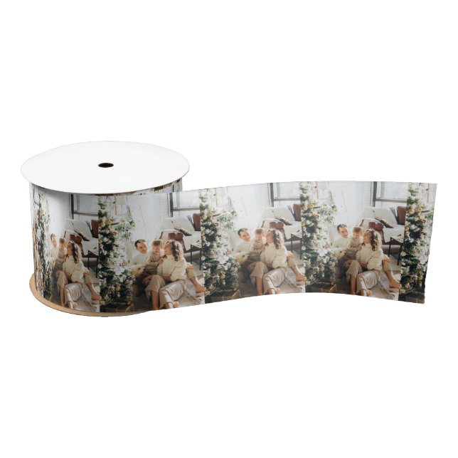 Personalised Christmas Photo Satin Ribbon (Spool)