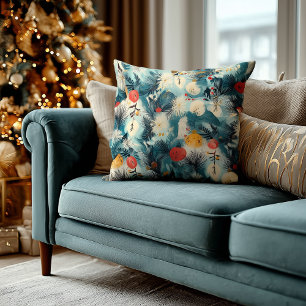 Personalised Christmas Pillow with Turquoise