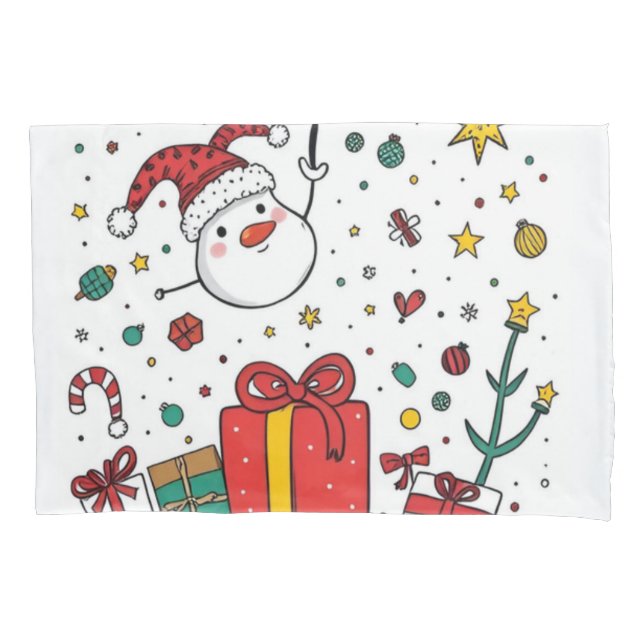 personalised Christmas  Pillowcase (Front)