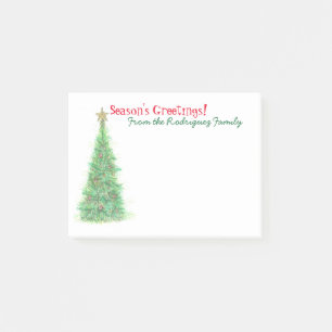 Personalised Christmas post-it notes