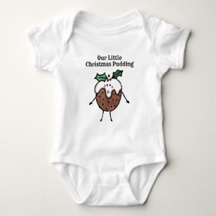 Personalised Christmas Pudding Baby Bodysuit