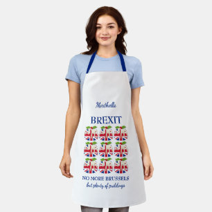 Personalised   Christmas Pudding   BREXIT Apron