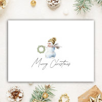 Personalised Christmas Realtor Watercolor Snowman
