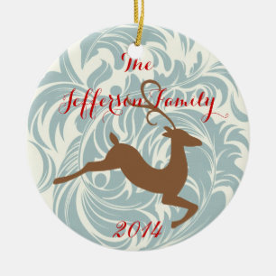 Personalised Christmas Rein Deer Family Ornament