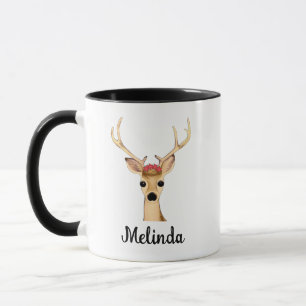 Personalised Christmas Reindeer Gift Mug
