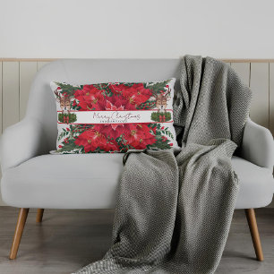 Personalised Christmas reindeer  Lumbar Cushion