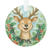 Personalised Christmas Reindeer Ornament