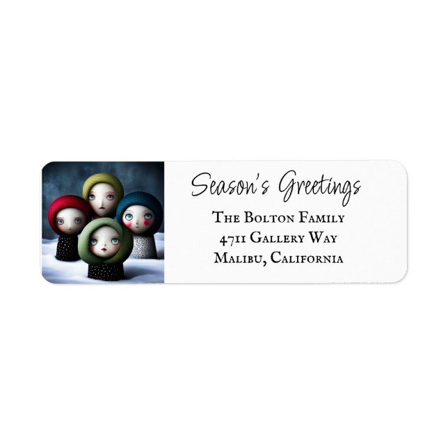 Personalised Christmas Return Address Label (Front)