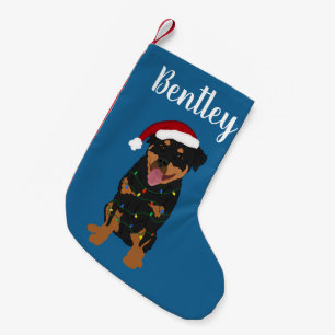 Personalised Christmas Rottweiler Small Christmas Stocking