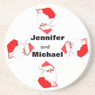 Personalised Christmas Santa Coaster