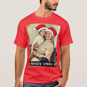 Personalised Christmas Santa's hat photo T-Shirt