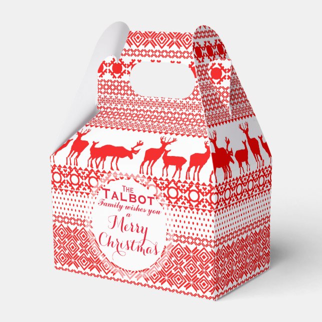 Personalised CHRISTMAS SEASON'S GREETING Favour Bo Favour Box (Front Side)