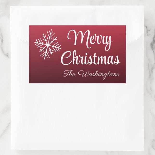 Personalised Christmas Snowflake Gift Tag Stickers (Bag)