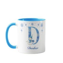 Personalised Christmas Snowflake Monogram D