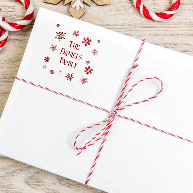 Personalised Christmas Snowflake Rubber Stamp (Creator Uploaded)